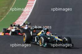 Heikki Kovalainen (FIN) Caterham CT01. 18.11.2012. Formula 1 World Championship, Rd 19, United States Grand Prix, Austin, Texas, USA, Race Day.