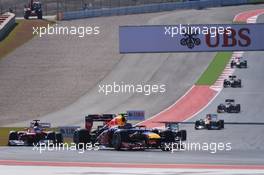 Mark Webber (AUS) Red Bull Racing RB8. 18.11.2012. Formula 1 World Championship, Rd 19, United States Grand Prix, Austin, Texas, USA, Race Day.