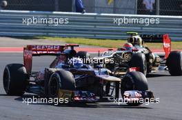 Daniel Ricciardo (AUS) Scuderia Toro Rosso STR7. 18.11.2012. Formula 1 World Championship, Rd 19, United States Grand Prix, Austin, Texas, USA, Race Day.