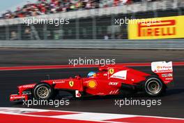 Fernando Alonso (ESP) Ferrari F2012. 17.11.2012. Formula 1 World Championship, Rd 19, United States Grand Prix, Austin, Texas, USA, Qualifying Day.