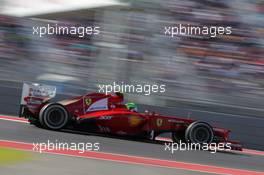 Felipe Massa (BRA) Ferrari F2012. 17.11.2012. Formula 1 World Championship, Rd 19, United States Grand Prix, Austin, Texas, USA, Qualifying Day.
