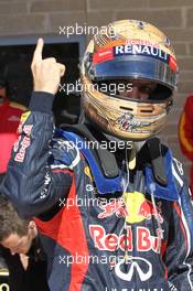 pole for Sebastian Vettel (GER), Red Bull Racing  17.11.2012. Formula 1 World Championship, Rd 19, United States Grand Prix, Austin, USA, Qualifying Day