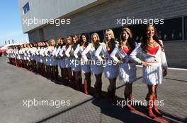 Grid girls. 17.11.2012. Formula 1 World Championship, Rd 19, United States Grand Prix, Austin, Texas, USA, Qualifying Day.