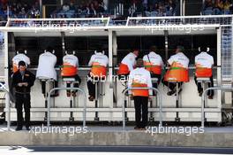 Sahara Force India F1 Team pit gantry. 17.11.2012. Formula 1 World Championship, Rd 19, United States Grand Prix, Austin, Texas, USA, Qualifying Day.