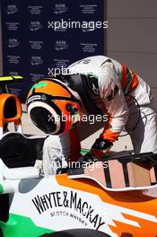 Nico Hulkenberg (GER) Sahara Force India F1 VJM05 in parc ferme. 17.11.2012. Formula 1 World Championship, Rd 19, United States Grand Prix, Austin, Texas, USA, Qualifying Day.