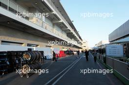 The paddock. 17.11.2012. Formula 1 World Championship, Rd 19, United States Grand Prix, Austin, Texas, USA, Qualifying Day.