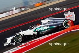 Michael Schumacher (GER) Mercedes AMG F1 W03. 17.11.2012. Formula 1 World Championship, Rd 19, United States Grand Prix, Austin, Texas, USA, Qualifying Day.