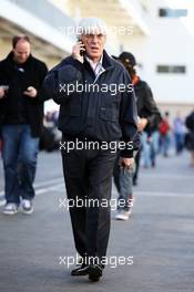 Bernie Ecclestone (GBR) CEO Formula One Group (FOM). 17.11.2012. Formula 1 World Championship, Rd 19, United States Grand Prix, Austin, Texas, USA, Qualifying Day.