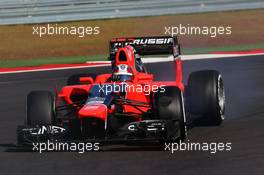 Timo Glock (GER) Marussia F1 Team MR01.  17.11.2012. Formula 1 World Championship, Rd 19, United States Grand Prix, Austin, Texas, USA, Qualifying Day.