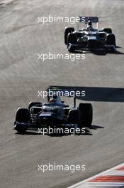 Sergio Perez (MEX) Sauber C31 leads team mate Kamui Kobayashi (JPN) Sauber C31. 17.11.2012. Formula 1 World Championship, Rd 19, United States Grand Prix, Austin, Texas, USA, Qualifying Day.