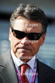 Rick Perry (USA) Govenor of Texas. 18.11.2012. Formula 1 World Championship, Rd 19, United States Grand Prix, Austin, Texas, USA, Race Day.