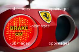 Ferrari brake light system. 15.11.2012. Formula 1 World Championship, Rd 19, United States Grand Prix, Austin, Texas, USA, Preparation Day.