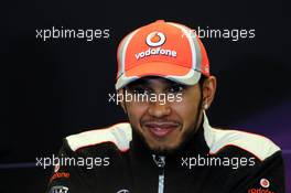 Lewis Hamilton (GBR) McLaren in the FIA Press Conference. 15.11.2012. Formula 1 World Championship, Rd 19, United States Grand Prix, Austin, Texas, USA, Preparation Day.