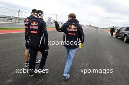 Sebastian Vettel (GER) Red Bull Racing walks the circuit. 15.11.2012. Formula 1 World Championship, Rd 19, United States Grand Prix, Austin, Texas, USA, Preparation Day.
