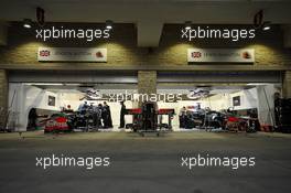 McLaren pit garage at night. 15.11.2012. Formula 1 World Championship, Rd 19, United States Grand Prix, Austin, Texas, USA, Preparation Day.