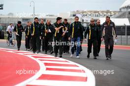 Vitaly Petrov (RUS) Caterham walks the circuit. 15.11.2012. Formula 1 World Championship, Rd 19, United States Grand Prix, Austin, Texas, USA, Preparation Day.