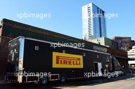 Pirelli truck in Austin. 14.11.2012. Formula 1 World Championship, Rd 19, United States Grand Prix, Austin, Texas, USA, Preparation Day.