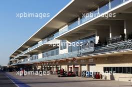 Pit lane and pit buildings. 14.11.2012. Formula 1 World Championship, Rd 19, United States Grand Prix, Austin, Texas, USA, Preparation Day.