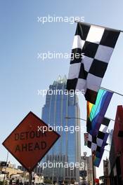 Chequered flags in Austin. 14.11.2012. Formula 1 World Championship, Rd 19, United States Grand Prix, Austin, Texas, USA, Preparation Day.