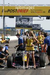 Gridgirl of Carlos Sainz jr. (ESP) Carlin Dallara F312 Volkswagen 19.08.2012. F3 Euro Series 2012, Round 5, Race 3, Nuerburgring, Germany