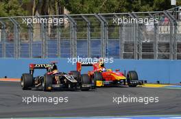 James Calado (GBR), Lotus GP and Fabio Leimer (SUI), Racing Engineering  24.06.2012. GP2 Series, Rd 6, Valencia, Spain, Sunday