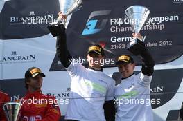 New GT3 Europe Champions Dominik Baumann,  Maximilian Buhk, Heico Gravity-Charouz Team, Mercedes-Benz SLS AMG GT3, No. 101 21-23.09.2012. FIA GT1 World Championship, Rd 8, Nurburgring, Germany