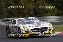 Jan Seyffarth, Roland Rehfeld, Maro Engel, Rowe Racing, Mercedes Benz SLS AMG GT3 29.09.2012. VLN ROWE 250-Meilen-Rennen - Rd 9, Nurburgring, Germany