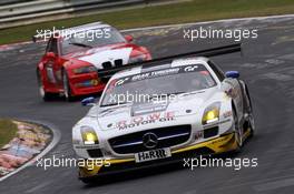 Jan Seyffarth, Roland Rehfeld, Maro Engel, Rowe Racing, Mercedes Benz SLS AMG GT3 29.09.2012. VLN ROWE 250-Meilen-Rennen - Rd 9, Nurburgring, Germany