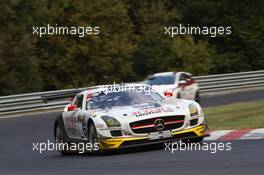 Nico Bastian, Marko Hartung, Mark Bullitt,  Rowe Racing, Mercedes Benz SLS AMG GT3 29.09.2012. VLN ROWE 250-Meilen-Rennen - Rd 9, Nurburgring, Germany
