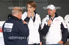 #19 Schubert Motorsport BMW Z4 GT3 (SP9): Jörg Müller, Dirk Müller, Augusto Farfus, Uwe Alzen, #20 Schubert Motorsport BMW Z4 GT3 (SP9): Dirk Adorf, Claudia Hürtgen, Jens Klingmann, Martin Tomczyk, Portrait 16.05.2013. ADAC Zurich 24 Hours, Nurburgring, Germany