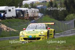 #18 Manthey-Racing Porsche 911 GT3 RSR (SP7): Marc Lieb, Romain Dumas, Lucas Luhr, Timo Bernhard 18.05.2013. ADAC Zurich 24 Hours, Nurburgring, Germany