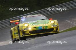 #18 Manthey-Racing Porsche 911 GT3 RSR (SP7): Marc Lieb, Romain Dumas, Lucas Luhr, Timo Bernhard 20.05.2013. ADAC Zurich 24 Hours, Nurburgring, Germany
