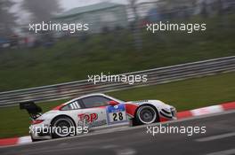 #28 Manthey-Racing Porsche 911 GT3 R (SP9): Otto Klohs, Jens Richter 17.05.2013. ADAC Zurich 24 Hours, Nurburgring, Germany