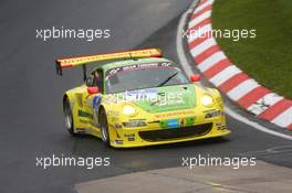 #18 Manthey-Racing Porsche 911 GT3 RSR (SP7): Marc Lieb, Romain Dumas, Lucas Luhr, Timo Bernhard 17.05.2013. ADAC Zurich 24 Hours, Nurburgring, Germany