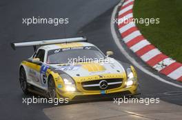 #63 Black Falcon Mercedes-Benz SLS AMG GT3 (SP9): Vimal Mehta, Khaled Al Qubaisi, Daniel Keilwitz, Christian Bracke 17.05.2013. ADAC Zurich 24 Hours, Nurburgring, Germany