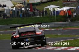#88 Haribo Racing Team Porsche 911 GT3 Cup (SP7): Christian Menzel, Mario Farnbacher, Dominik Brinkmann, Jeffrey Schmidt 18.05.2013. ADAC Zurich 24 Hours, Nurburgring, Germany