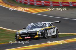 #018, Klaas Hummel, Steve  Jans, Adam Christodoulou, Thomas Jäger, Black Falcon, Mercedes-Benz SLS AMG GT3 24-28.07.2013. Blancpain Endurance Series, Round 4, 24 Hours of Spa Francorchamps