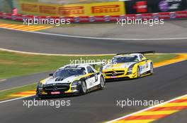 #018, Klaas Hummel, Steve  Jans, Adam Christodoulou, Thomas Jäger, Black Falcon, Mercedes-Benz SLS AMG GT3 24-28.07.2013. Blancpain Endurance Series, Round 4, 24 Hours of Spa Francorchamps