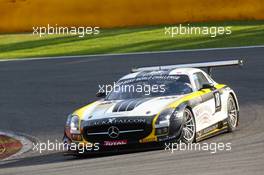 #018, Klaas Hummel, Steve  Jans, Adam Christodoulou, Thomas Jäger, Black Falcon, Mercedes-Benz SLS AMG GT3 24-28.07.2013. Blancpain Endurance Series, Round 4, 24 Hours of Spa Francorchamps