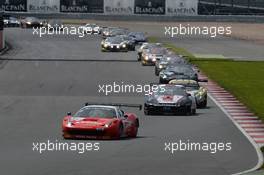 02.06.2013- Race, Cesar Ramos (BRA) Davide Rigon (ITA) Daniele Zampieri (ITA) Ferrari 458 Italia, Kessel Racing  01-02.06.2013. Blancpain Endurance Series, Rd 2, Silverstone, England.