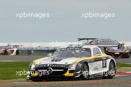  Klaas Hummel (NDL) Steve Jans (LUX) Adam Christodoulou (GBR) Mercedes SLS AMG GT3, Black Falcon  01-02.06.2013. Blancpain Endurance Series, Rd 2, Silverstone, England.
