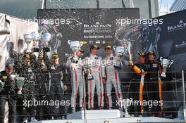 02.06.2013- Race, 1st position Lucas Ordonez (ESP) Peter Pyzera (DEU) Alex Buncombe (GBR) Nissan GT-R Nismo GT3, Nissan GT Academy Team RJN, 2nd position Lucas Ordonez (ESP) Peter Pyzera (DEU) Alex Buncombe (GBR) Nissan GT-R Nismo GT3, Nissan GT Academy Team RJN and 3rd position Henry Hassid (FRA) Ludovic Badey (FRA) BMW Z4, TDS Racing / Thiriet by TDS Racing      01-02.06.2013. Blancpain Endurance Series, Rd 2, Silverstone, England.
