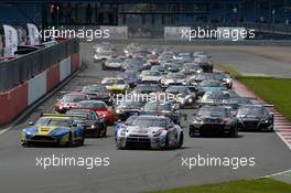 02.06.2013- Race, Start of the race   01-02.06.2013. Blancpain Endurance Series, Rd 2, Silverstone, England.