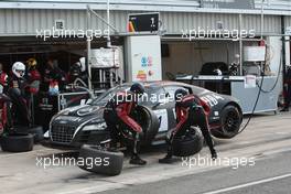 02.06.2013- Race, Stephane Ortelli (FRA) Laurens Vanthoor (BEL) Rene Rast (DEU) Audi R8 LMS Ultra  01-02.06.2013. Blancpain Endurance Series, Rd 2, Silverstone, England.
