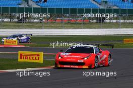 02.06.2013- Race, Cesar Ramos (BRA) Davide Rigon (ITA) Daniele Zampieri (ITA) Ferrari 458 Italia, Kessel Racing  01-02.06.2013. Blancpain Endurance Series, Rd 2, Silverstone, England.