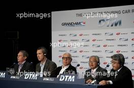 Press Conference DTM Regulation in 2017 with GRAND AM, Juper GT, Dr. Gerd Ennser (Board Member Automobile DMSB), Ed Bennet (USA) President GRNAD AM), Hans Werner Aufrecht (GER), Team Chef HWA, ITR President, Yoshiki Hiyama (JPN) JAF, Masaaki Bandoh (JPN) Chairman, GTA 13.07.2013, DTM Round 5, Norisring, Germany, Saturday.