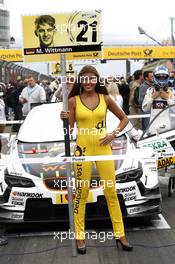 Gridgirl of Marco Wittmann (GER) BMW Team MTEK BMW M3 DTM 18.08.2013, DTM Round 7, Nürburgring, Germany, Sunday.