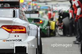 pit stop Adrien Tambay (FRA) Audi Sport Team Abt Audi RS 5 DTM, Mike Rockenfeller (GER) Audi Sport Team Phoenix Audi RS 5 DTM, 18.10.2013, DTM Round 10, Hockenheim, Germany, Friday.