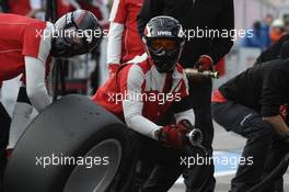 Audi pit crew waiting for car 18.10.2013, DTM Round 10, Hockenheim, Germany, Friday.