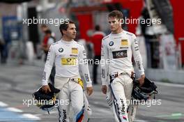 Timo Glock (GER) BMW Team MTEK BMW M3 DTM and Marco Wittmann (GER) BMW Team MTEK BMW M3 DTM 18.10.2013, DTM Round 10, Hockenheim, Germany, Friday.